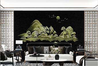 邯郸森佰汇航空纤维墙咔（湖光山色）